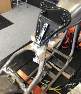 Solo seat spring bungs welded to frame