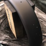 Rear fender flat black finish