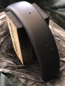 Rear fender flat black finish