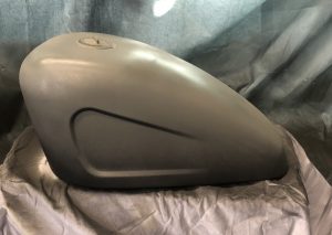 Gas tank topside primed