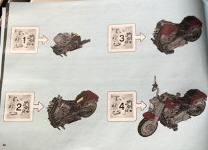 Lego Harley Davidson Fat Boy Instruction Sections