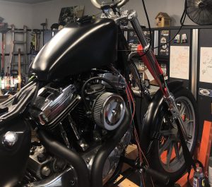 Sportster Tank and Front Fender Painted Satin Black