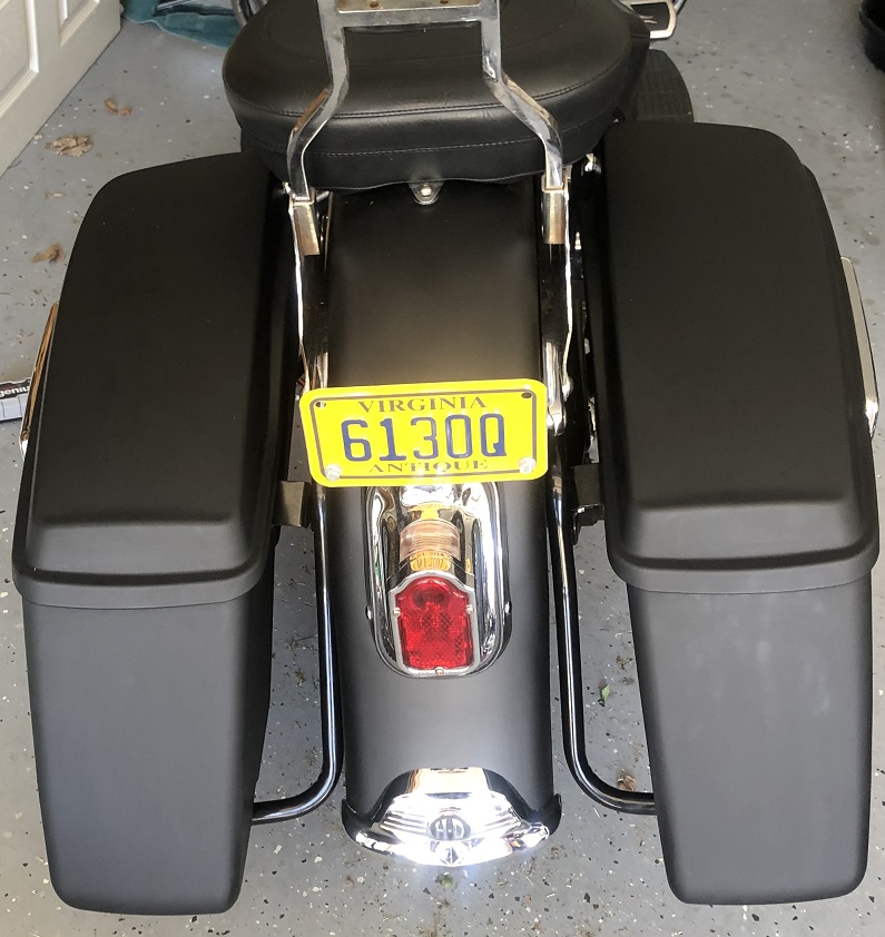 Harley softail on sale hard bags