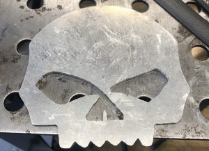 Wille G Skull - Cut out of Aluminum
