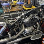 1999 Honda Shadow on the Lift