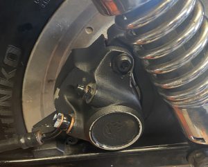 Crusty old rear brake caliper