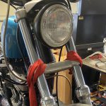 Front Forks Reassembled on the 1990 Sportster