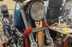 Front Forks Reassembled on the 1990 Sportster